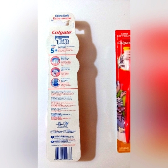 TWO Trolls (Colgate) Kids Extra Soft Suction Bottom + 2 Bonus Brushes - Picture 4 of 12